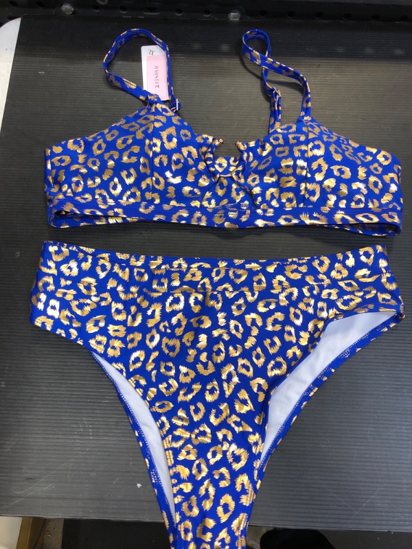 Photo 1 of 2PCS Blue And Gold Bikini Set XL