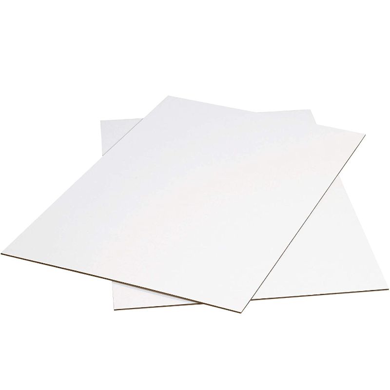 Photo 1 of  Corrugated Cardboard Sheets, 42" x 48", White, Pack of 5