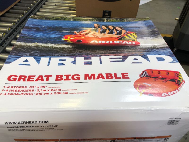 Photo 3 of AIRHEAD Great Big Mable | 1-4 Rider Towable Tube for Boating
