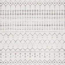 Photo 1 of Blythe Modern Moroccan Trellis Gray 10 ft. Square Rug

