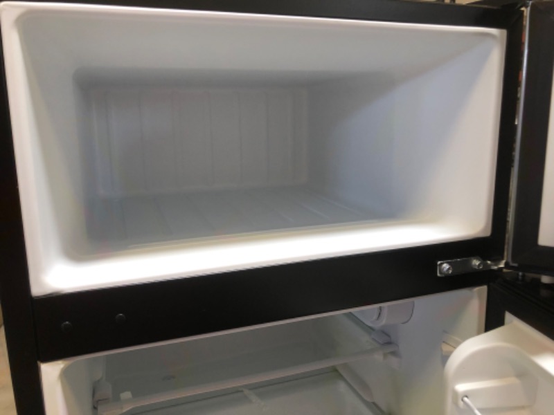 Photo 4 of 3.1 cu. ft. Mini Fridge in Stainless Steel with Dual Door True Freezer
