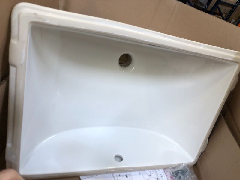Photo 3 of American Standard 618000.020 Studio Ceramic undermount Rectangular Bathroom sink, 23.63'' L x 16.63'' W x 8.25'' H, White
