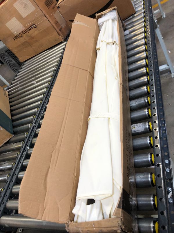 Photo 1 of 52inch Tall, White Umbrella, No base. Box Packaging Damaged,