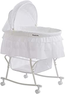 Photo 1 of Dream On Me Lacy Portable 2-in-1 Bassinet, White. Box Packaging is Damaged, Item is New, Item is Sealed
