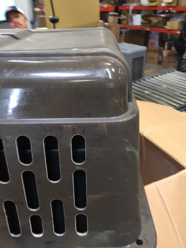 Photo 3 of Ruff Maxx 21797 Camouflage Pet Kennel, 36"/30-70 lb. Box Packaging Damaged, Bottom Half has Plastic Damage as Shown in Pictures. Missing Hardware
