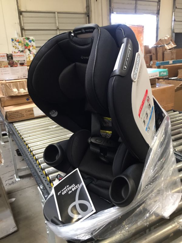 Photo 8 of Evenflo Gold Revolve360 Rotational All-in-1 Convertible Car Seat Swivel Car Seat Rotating Car Seat for All Ages Swivel Baby Car Seat Mode Changing 4120Lb Car Seat and Booster Car Seat, Onyx. Box packaging Badly Damaged, Item is New