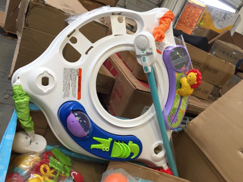 Photo 3 of Fisher-Price Animal Activity Jumperoo, Blue, One Size. Box Packaging is Damaged, Item is New.
