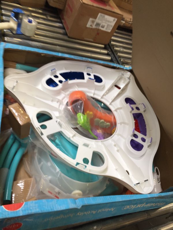 Photo 4 of Fisher-Price Animal Activity Jumperoo, Blue, One Size. Box Packaging is Damaged, Item is New.
