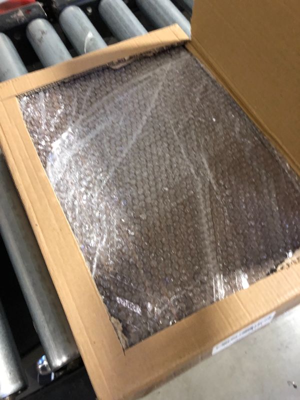 Photo 1 of MyGift Rustic Brown Wood Stackable Paper Tray Organizer for Desk, Document, File and Mail Holder with Metal Label Holder Rustic Dark Brown