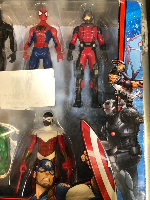 Photo 4 of Marvel Avengers Action Figures - Iron Man, Hulk, Black Panther, Captain America, Spider Man, Ant Man, War Machine & Falcon! (8)