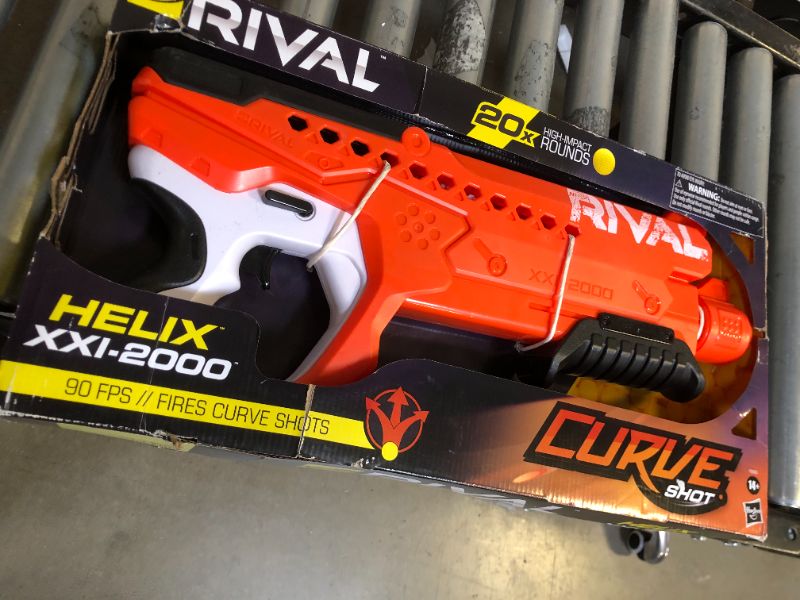 Photo 2 of NERF Rival Curve Shot -- Helix XXI-2000 Blaster -- Fire Rounds to Curve Left, Right, Downward or Fire Straight -- 20 Rival Rounds