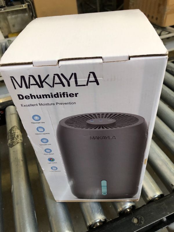 Photo 2 of Dehumidifiers,Makayla Dehumidifiers 56oz(1650ml) 5500 Cubic Feet(550sq ft) Big Dehumidifier with 7 Colors Light and Auto Shut-off,Quiet Compact for Home,Basements,Bathroom,Bedroom,RV-Grey
