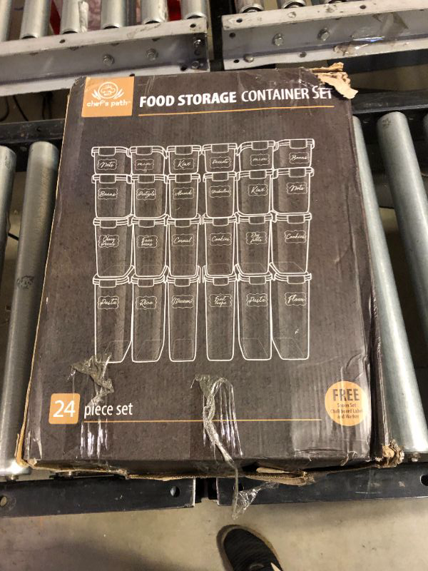 Photo 1 of Chef's Path Airtight Food Storage Containers Set with Lids (24 Pack) for Kitchen and Pantry Organization - BPA Free Kitchen Canisters for Cereal, Rice, Flour & Oats - Free Marker and 24 Labels Extra Large - 24 Pack