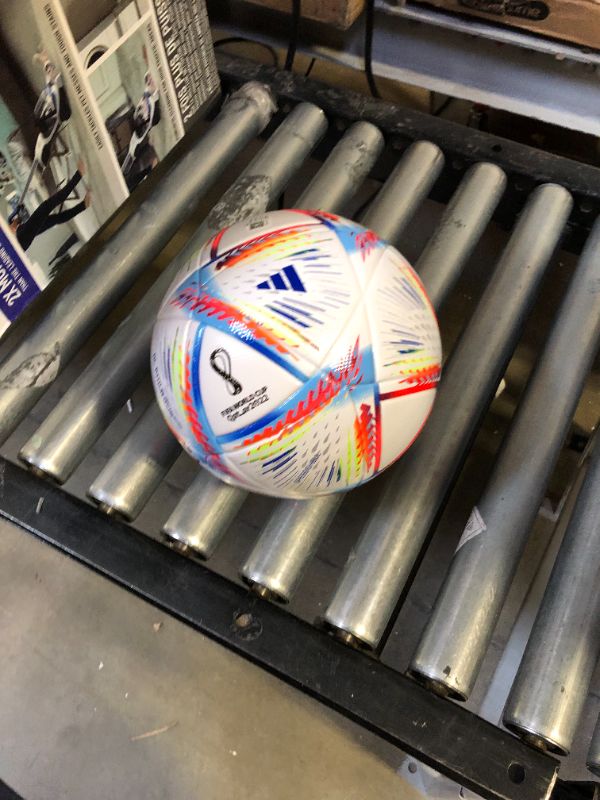 Photo 2 of adidas Al Rihla Training World Cup 2022 Football Soccer Ball White/Pantone/Red 5