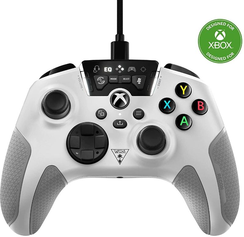 Photo 1 of Turtle Beach Recon Controller Wired Gaming Controller for Xbox Series X|S, Xbox One & Windows 10 & 11 PCs - Featuring Remappable Buttons, Audio Enhancements, and Superhuman Hearing - White