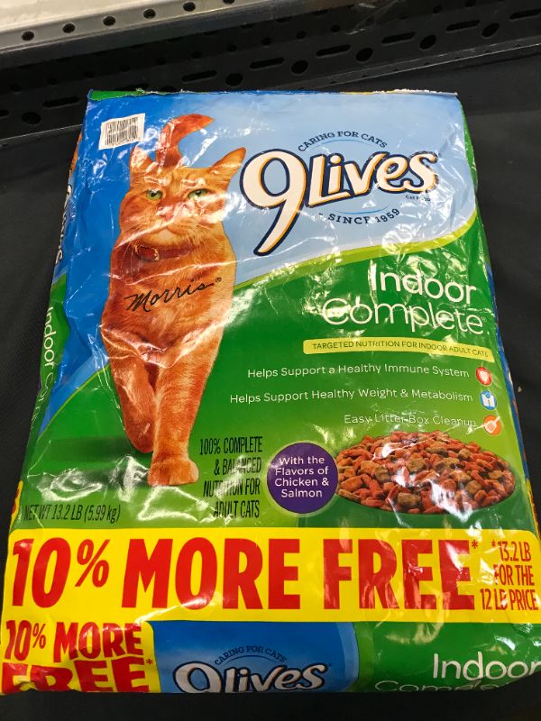 Photo 2 of 9Lives Indoor Complete Dry Cat Food Bonus Bag, 13.2 Lb  --- EXP 04/03/2022