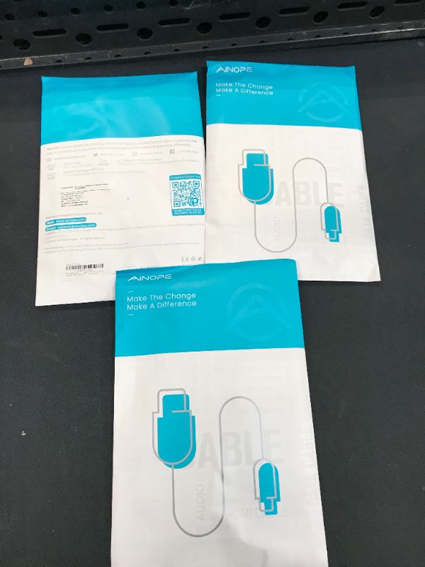 Photo 2 of [2-Pack 6.6ft]USB C to USB C Cable AINOPE USB C Cable 60W 3.1A Type C Charger Cord Compatible with Samsung Galaxy S21 S21+ S20+ S10 Note 20 Ultra 10, MacBook Pro, iPad Pro/Air,Pixel 4a --- 3 PACK FACTORY SEALED 
