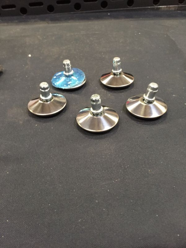 Photo 3 of  chrome Bell Glides Replacement Furniture Floor Gliders for Office Chairs Glide Castors 5-Pack 11mm diameter