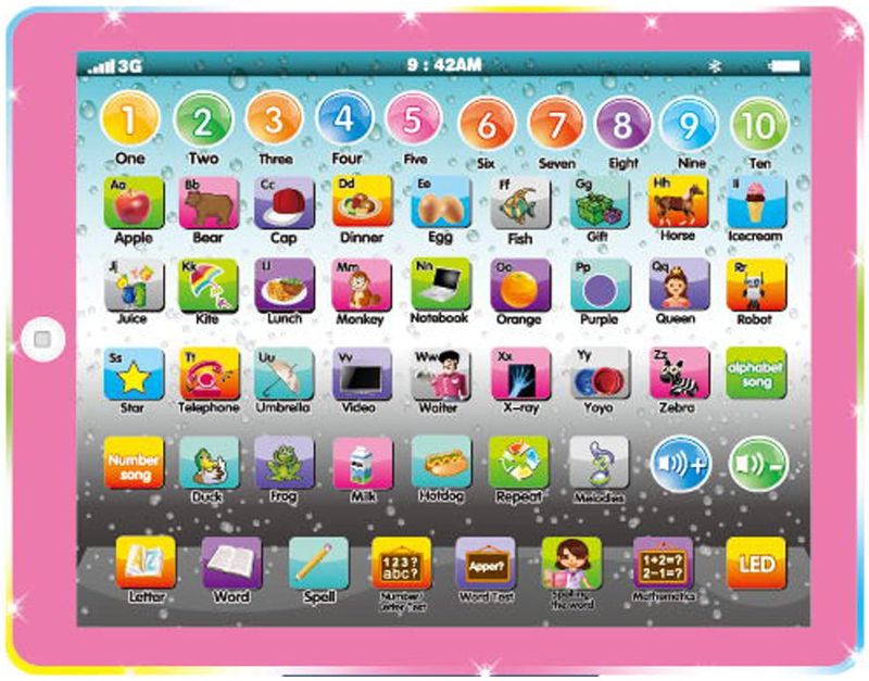 Photo 1 of Wenbeier Kids Tablet/Learning Pad/Toddler Tablet with ABC/Word/Song/Music/Number Electronic Interactive Toy for Educational Preschool Boys & Girls 3-8 Years Old
