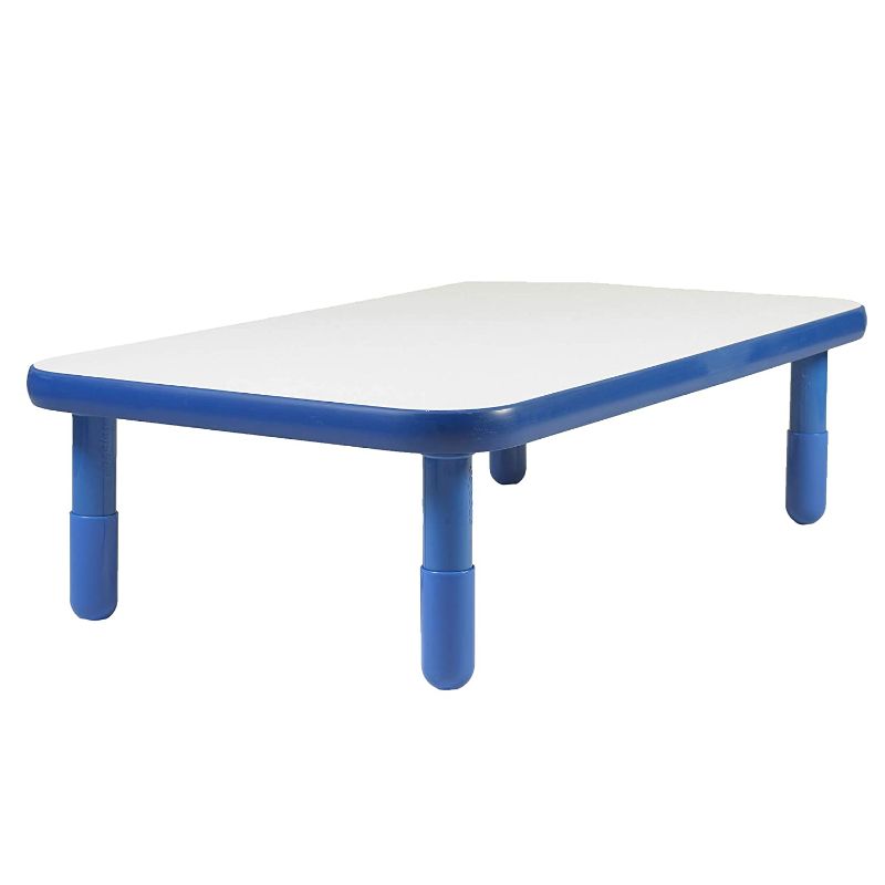 Photo 1 of Children's Factory Angeles Baseline 48"x30" Rect. Table, Homeschool/Playroom Toddler Furniture, Kids Activity Table for Daycare/Classroom Learning, 14" Legs, Royal Blue (AB745RPB14)
