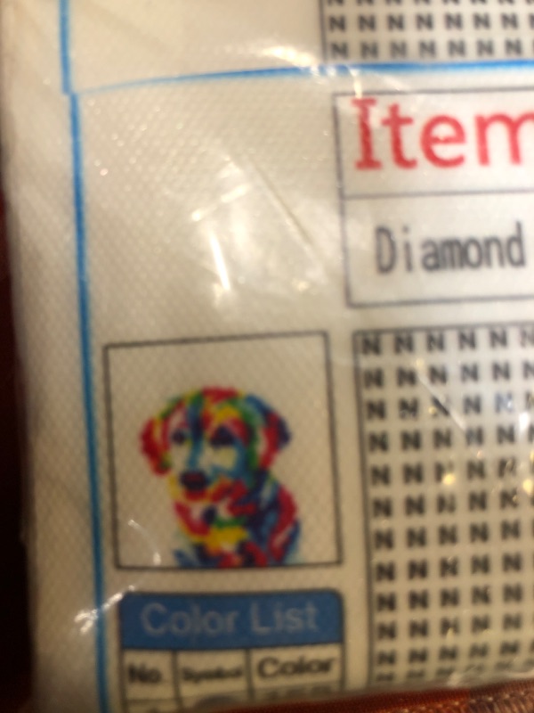 Photo 1 of Generic 5D Colorful Dog Diamond Paint By Numbers Kit