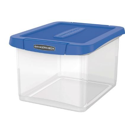 Photo 1 of Bankers Box 0086202 14" x 17 3/8" x 10 1/2" Heavy-Duty Plastic File Storage Bin