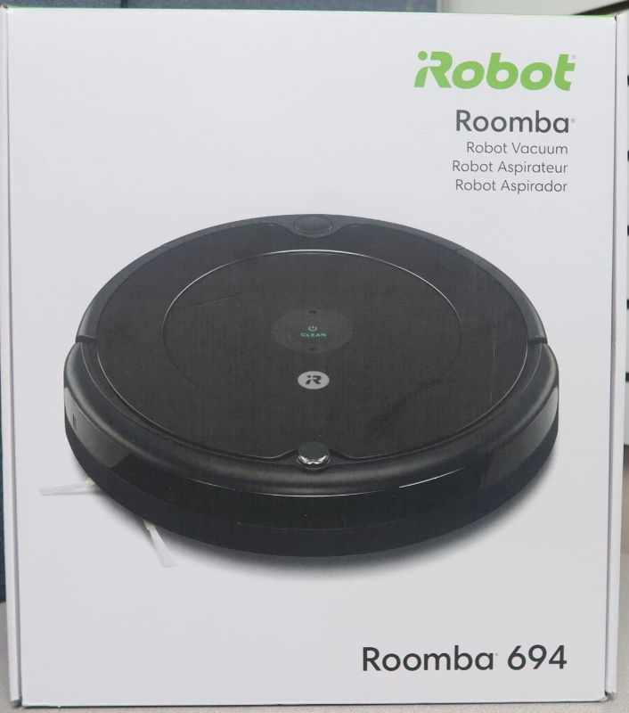 Photo 1 of iRobot Roomba 694 Robot Vacuum-Wi-Fi Connectivity, Personalized Cleaning Recommendations, Works with Alexa, Good for Pet Hair, Carpets, Hard Floors, Self-Charging, Roomba 694
