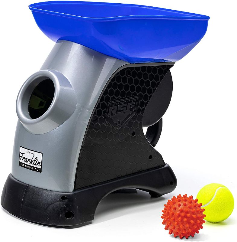 Photo 1 of Franklin Pet Ready Set Fetch Automatic Tennis Ball Launcher Dog Toy - Official Size Tennis Ball Thrower - Interactive Toy
