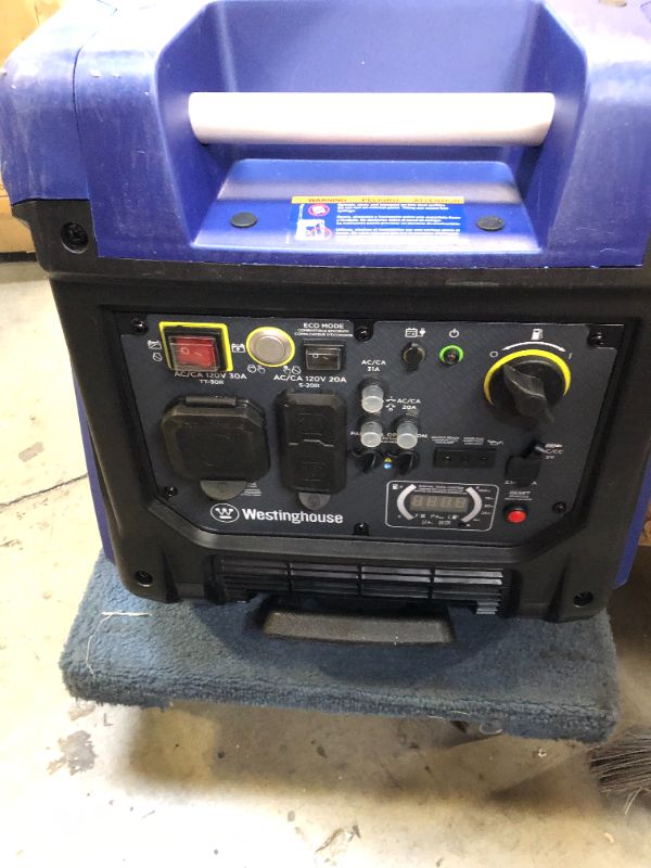 Photo 9 of Westinghouse iGen4500 Electric Start Portable Inverter Generator 3700 Rated & 4500 Peak Watts