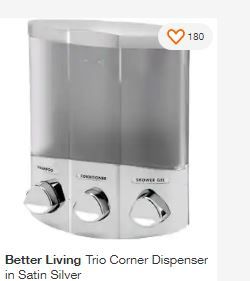 Photo 1 of better living trio corner dispenser in satin silver 