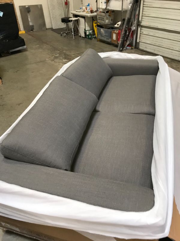 Photo 2 of Amazon Brand - Stone & Beam Westview Extra-Deep Down-Filled Sofa Couch, 89"W, Smoke
