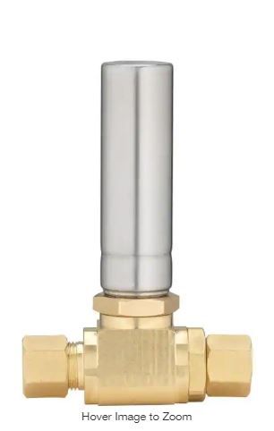 Photo 1 of 3/8 in. COMP x 3/8 in. COMP Lead Free Stainless Steel Straight Water Hammer Arrestor
