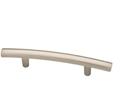 Photo 1 of Arched 3 in. (76 mm) Center-to-Center Satin Nickel Drawer Pull (6-Pack)
