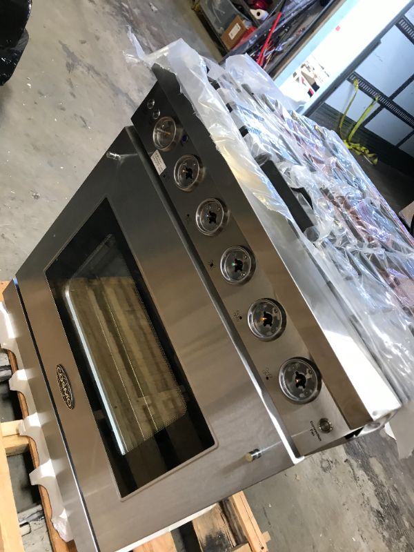 Photo 21 of Cosmo COS-EPGR304 Slide-in Freestanding Gas Range with 5 Sealed Burners, Cast Iron Grates, 4.5 cu. ft. Capacity Convection Oven, 30 inch, Stainless Steel

