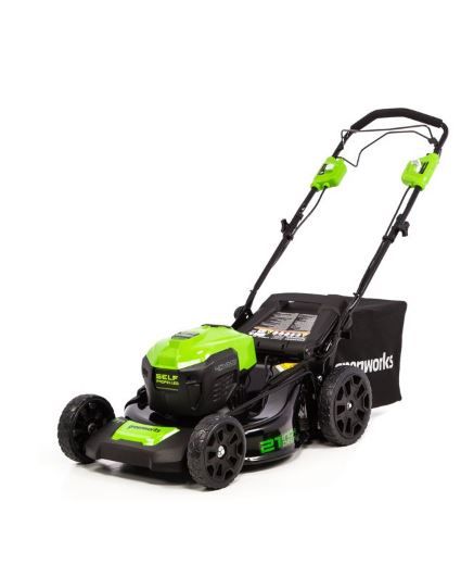 Photo 1 of Greenworks 21" 40 Volt Battery Powered Self-Propelled Walk-Behind Mower, Battery Not Included
