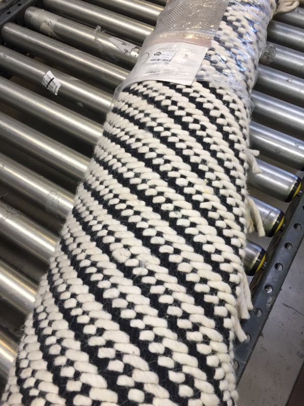 Photo 1 of 5'x7' Chevron Woven Area Rug Black/White - Project 62
