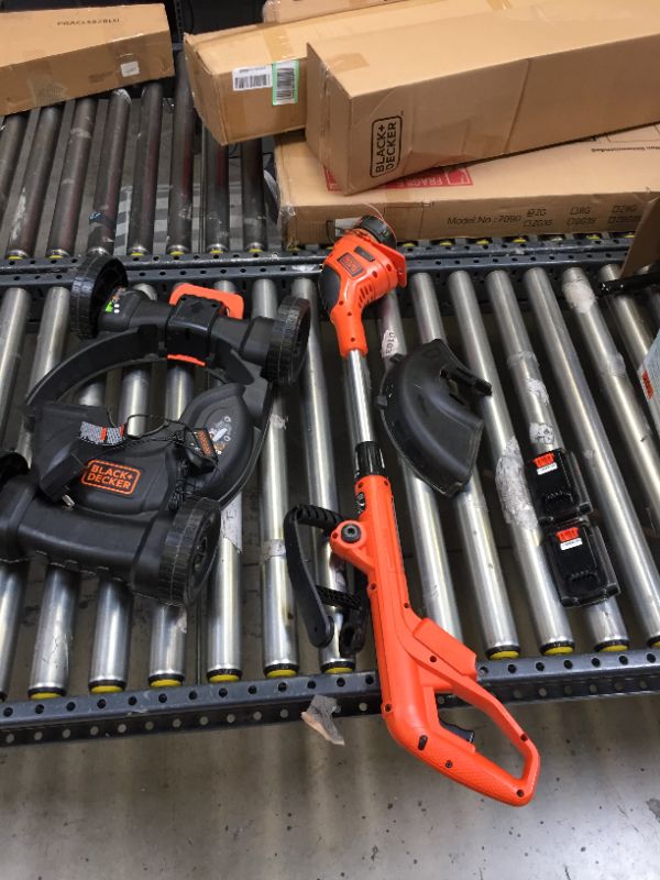 Photo 6 of Black & Decker MTC220 Max Cordless Lithium-Ion 3-in-1 Trimmer/Edger & Mower, Orange/ Black