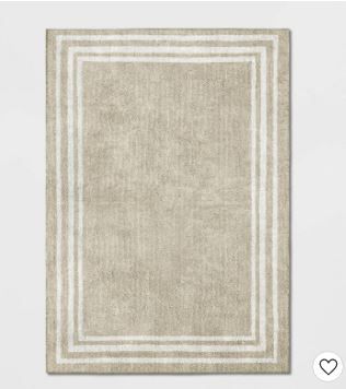 Photo 1 of 5'x7' Tetra Border Rug Tan/Ivory - Threshold
