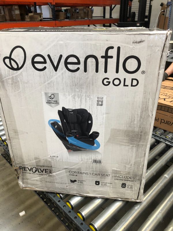 Photo 6 of Evenflo Gold Revolve360 Rotational All-in-1 Convertible Car Seat Swivel Car Seat Rotating Car Seat for All Ages Swivel Baby Car Seat Mode Changing 4120Lb Car Seat and Booster Car Seat, Onyx
