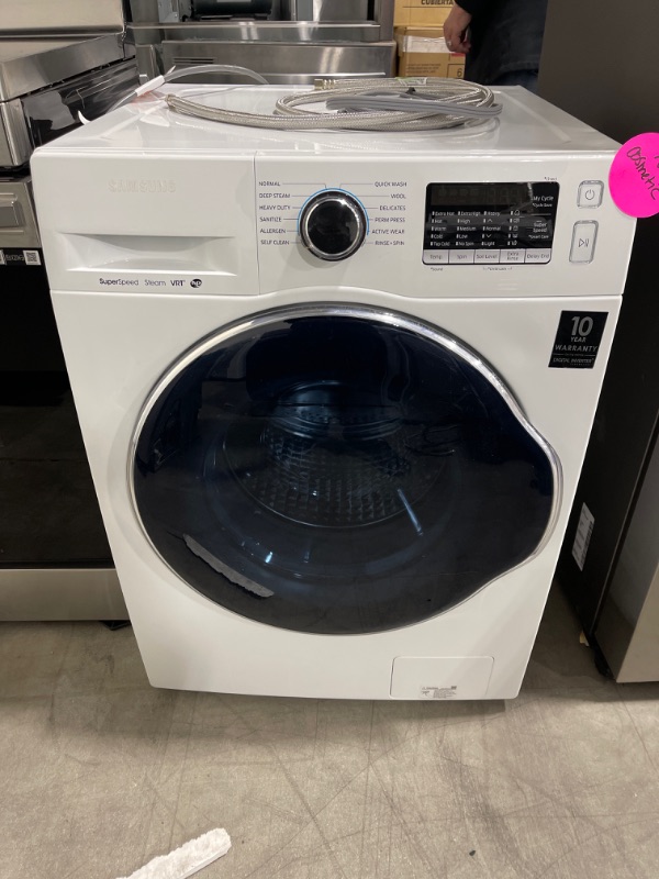 Photo 2 of 2.2 cu. ft. Compact Front Load Washer with Super Speed in White *COSMETIC DMG*
