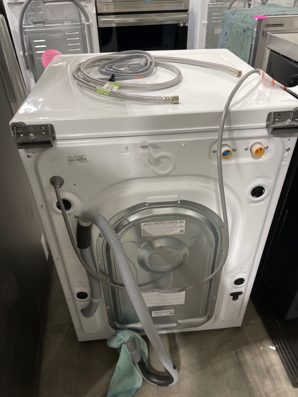 Photo 3 of 2.2 cu. ft. Compact Front Load Washer with Super Speed in White *COSMETIC DMG*
