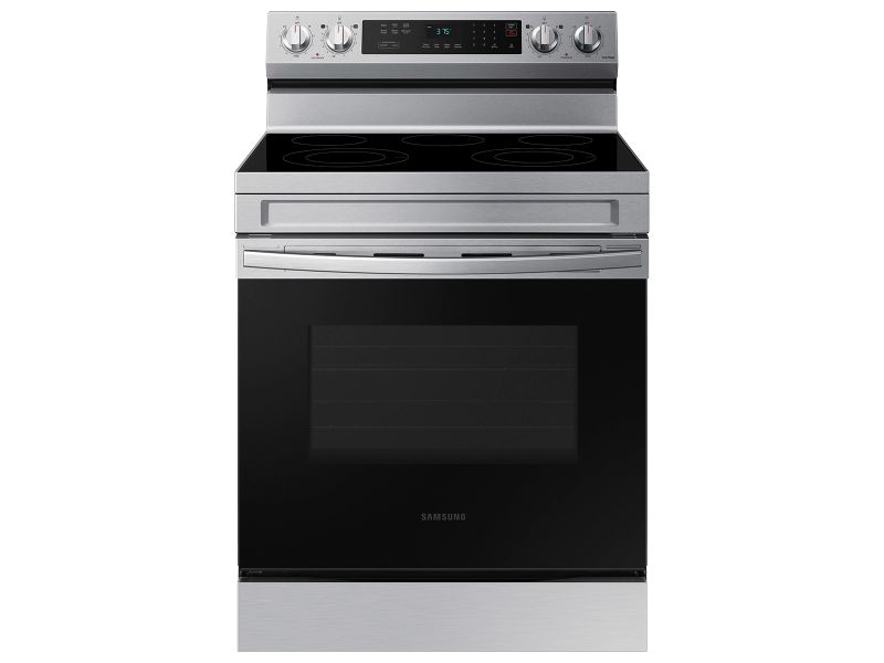 Photo 1 of 6.3 cu. ft. Smart Freestanding Electric Range with Rapid Boil and Self Clean in Stainless Steel *Mechanical issue; does not function as intended*