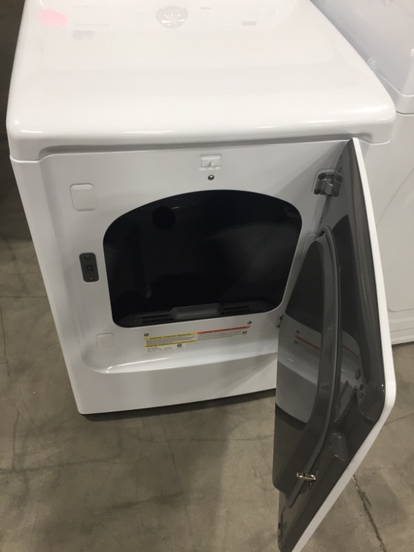 Photo 5 of Samsung 7.2-cu ft Reversible Side Swing Door Gas Dryer (White)
samsung dryer dve45t3200w/a3