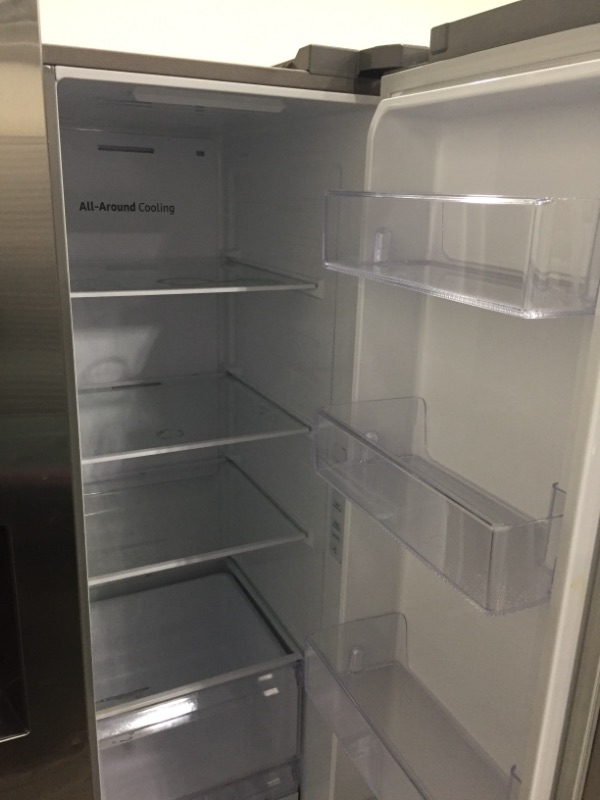 Photo 4 of 27.4 cu. ft. Large Capacity Side-by-Side Refrigerator in Stainless Steel
