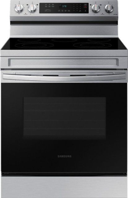 Photo 1 of Samsung - 6.3 cu. ft. Freestanding Electric Range with Rapid Boil™, WiFi & Self Clean - Stainless steel - sealed