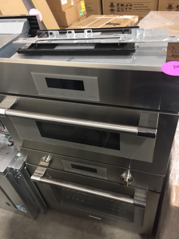 Photo 6 of Thermador - Professional Series 30" Built-In Electric Convection Wall Oven with Built-In Microwave - Stainless steel
