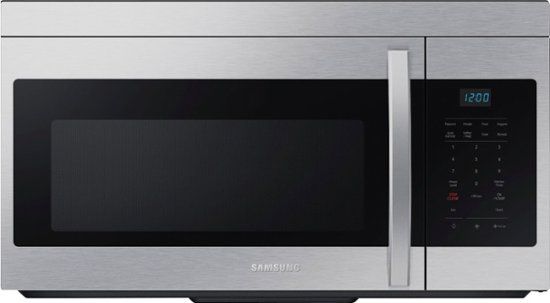 Photo 1 of Samsung - 1.6 cu. ft. Over-the-Range Microwave with Auto Cook - Stainless steel
