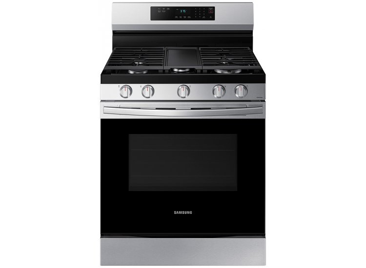 Photo 1 of Samsung 6 Cu. Ft. Stainless Steel Smart Freestanding Gas Range With 18K BTU Dual Ring Power Burner And Self Clean - NX60A6311SS/AA
