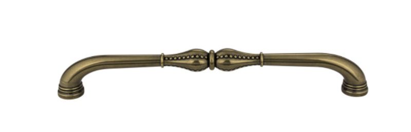 Photo 1 of Jeffrey Alexander 918-12AEM - two piece
Prestige 12" Centers Beaded Appliance Pull in Lightly Distressed Antique Brass