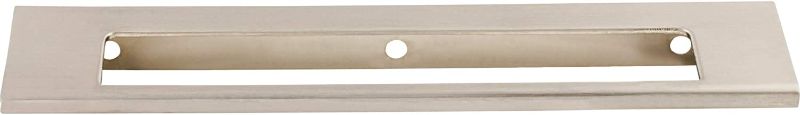 Photo 1 of 5 piece; Top Knobs TK522BSN Mercer Collection 6" Europa Cut Out Tab Pull, Brushed Satin Nickel
